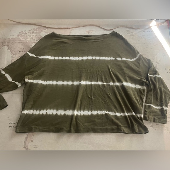 All Saints Rita Long Sleeve Tee Size Small - VERY Oversized Slouch Off Shoulder - Picture 2 of 10